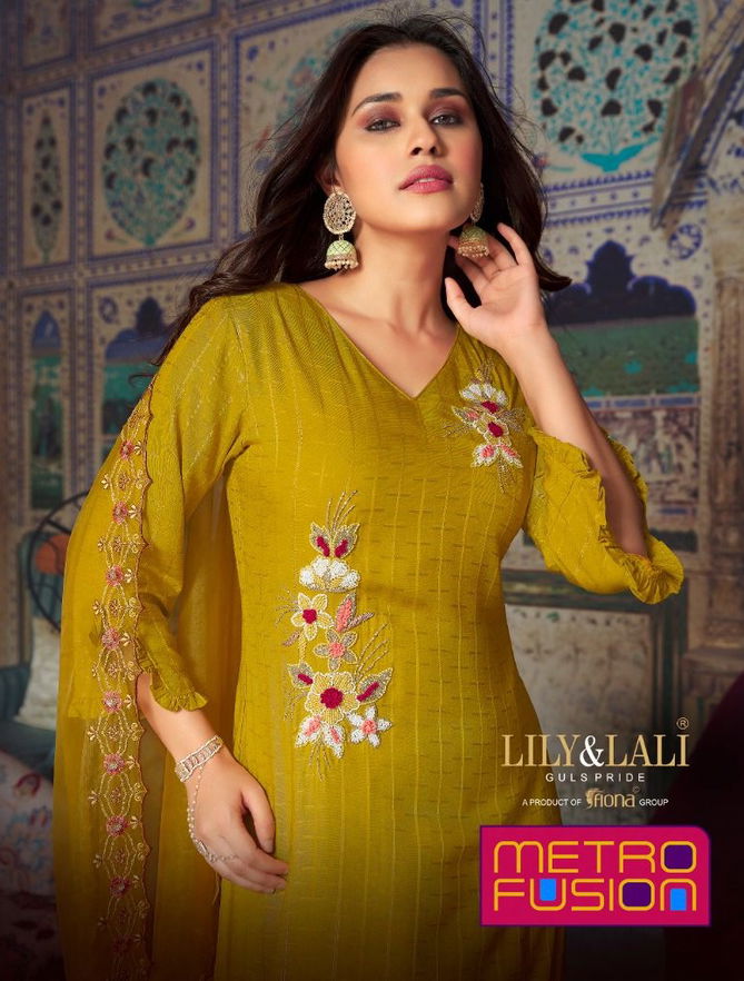 Metro Fusion By Lily Lali Designer Readymade Suits Catalog